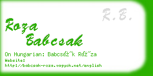 roza babcsak business card